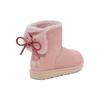 UGG Casual Double Bow Short Snow Boots Women Boots Rose-Gray 1127130-RSGRY