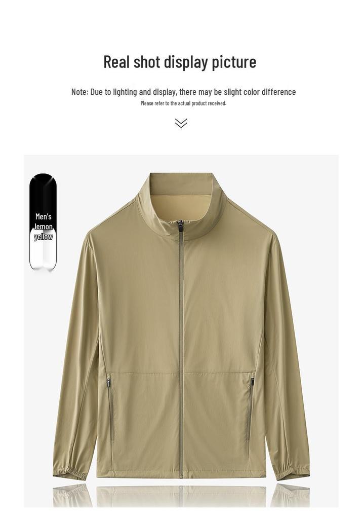 2026 Spring/Autumn Quick-Dry High-Stretch Ice Silk Fashionable Sun Protection Jacket for Men