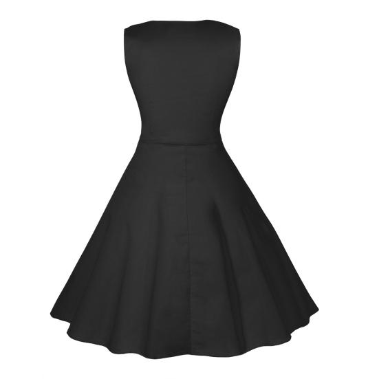 Kvinner Aftenkjole Blomstertrykk A-linje Stor Swing Stram midje Retro Patchwork Knapp Dekor Ermeløs Prom Party Elegant Midi-kjole