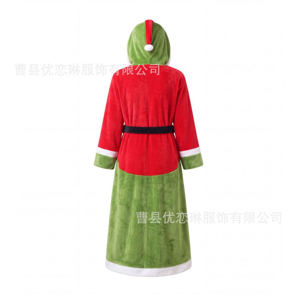 Green Hair Monster Grinch Suit European And American Christmas Clothing Christmas Party Cos Green Hair Monster Clothing Clothes
