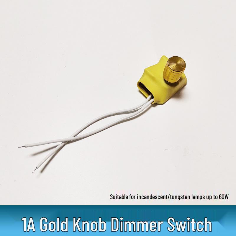 

Tungsten Halogen Lamp with Stepless Dimmer and Knob Control for Bedside or Wall Use