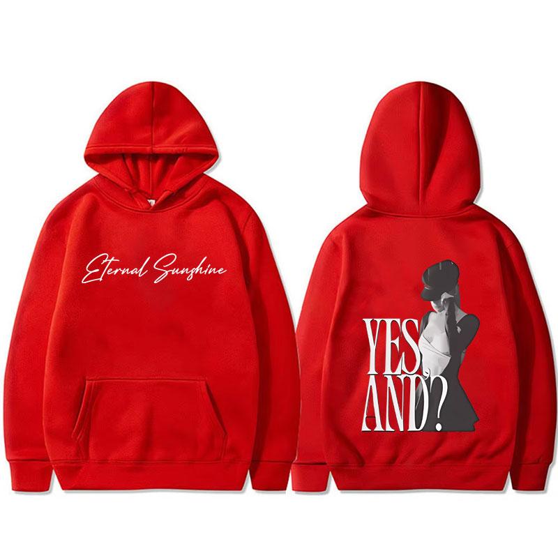 

Худи с графическим принтом Ariana Grande Yes и Double Sided Унисекс Повседневная Мода Свободный Свитшот Мужской Женский Хип-Хоп Рок Худи S