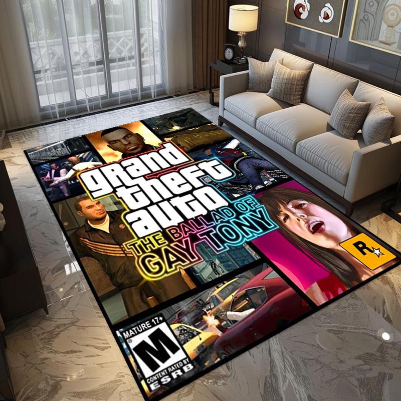 Grand Theft Auto Online: Covor de Aventură cu Octan Ridicat Potrivit pentru toate anotimpurile Decor Acasă Modă Cadouri de Crăciun Artă