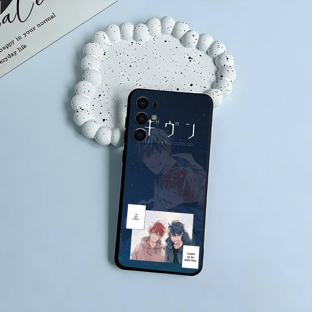 BL- Anime Ritsuka- Mafuyu Sato -Given  Soft Silicone Case for Samsung S25, S24, S21, S22, S23, S30, Ultra, S20, Plus, Lite-Black