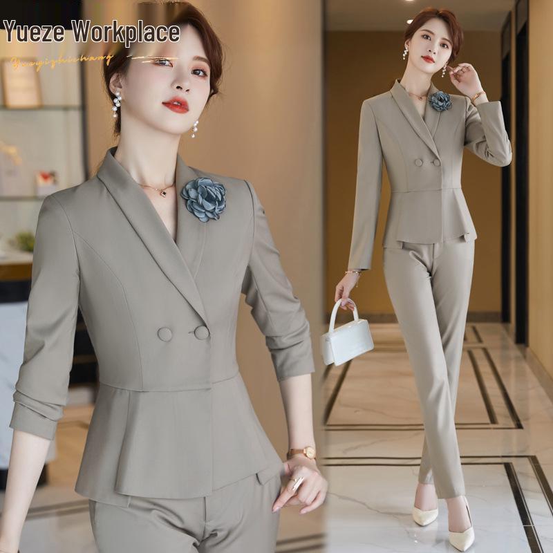 

Осенняя черная профессиональная рабочая униформа для женщин - Ювелирный магазин и Ресепшн отеля XL