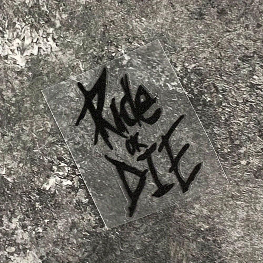 

1pc Ride or Die Waterproof PET Sticker for Bikes, Durable Frame & Body Decal for Road, Race & Outdoor Bicycles - Mixed Color Pack 5x3.5cm чёрный