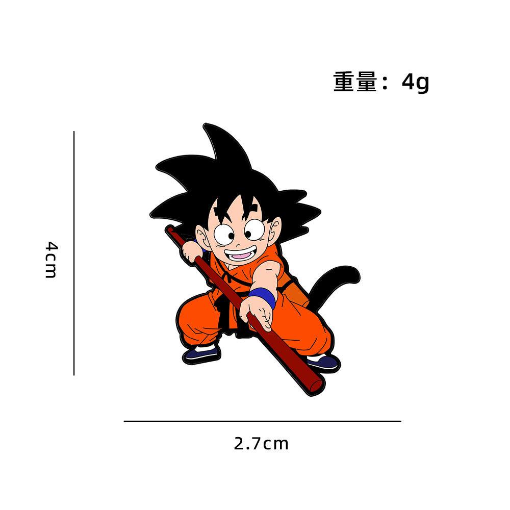 Film and television animation dragon ball metal badge children's gift cute cartoon Wukong alloy brooch set