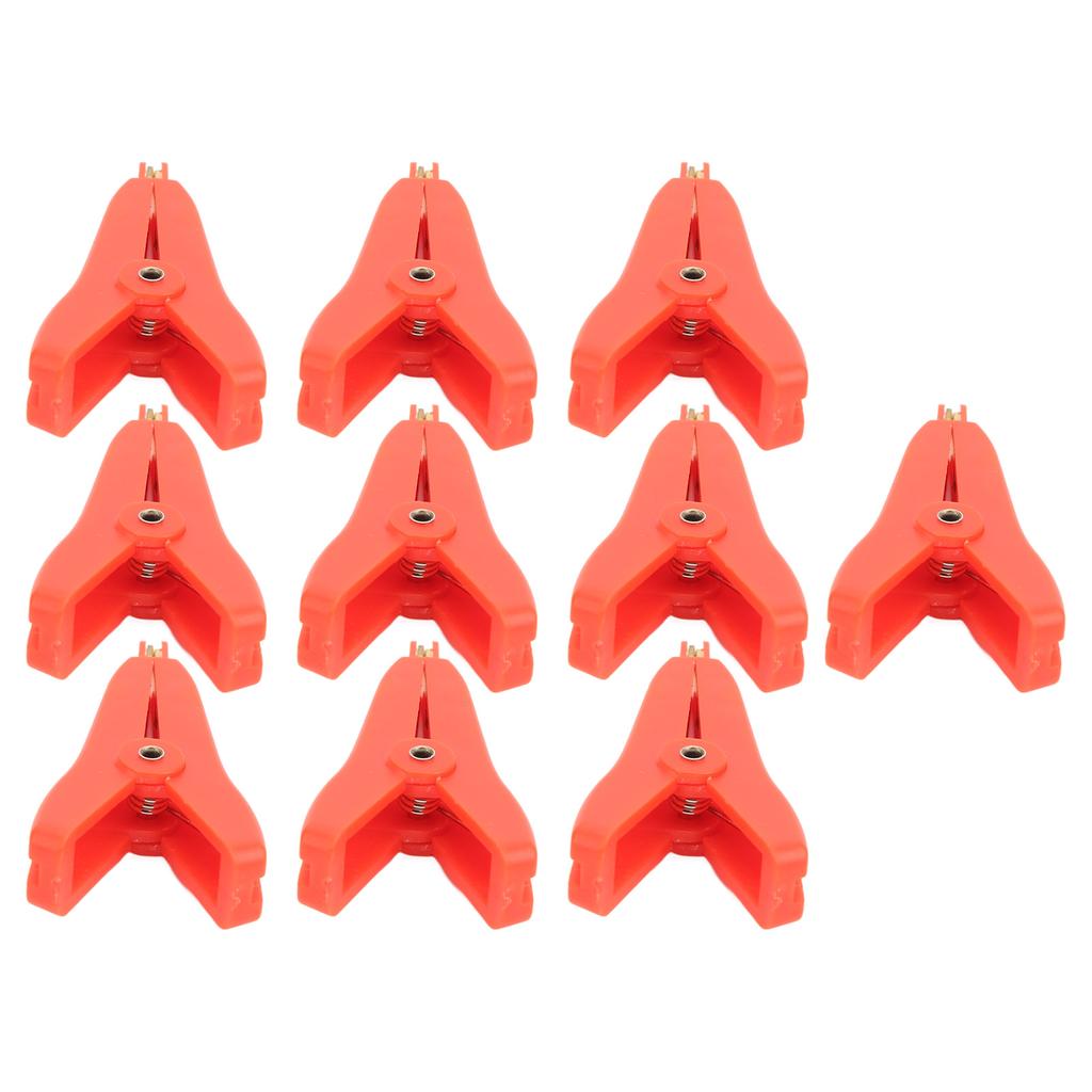 10Pcs Crocodile Clip Positive Negative Test Gold Plated Brass Connector 25mm Opening J.60043