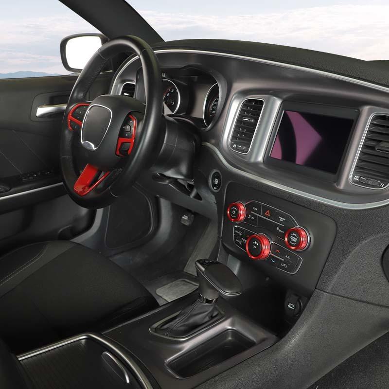 Steering Wheel Decoration shift Paddles air Conditioning Audio Switch Decorative Ring Fit For Dodge Charger For Dodge Challenger Charger