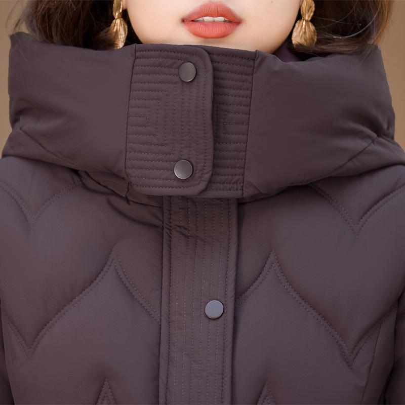 Nadměrné velikosti XL-6XL Zimní bundy Dámské svrchní oblečení S kapucí Hřejivé Ležérní Zimní kabát Dámské parky