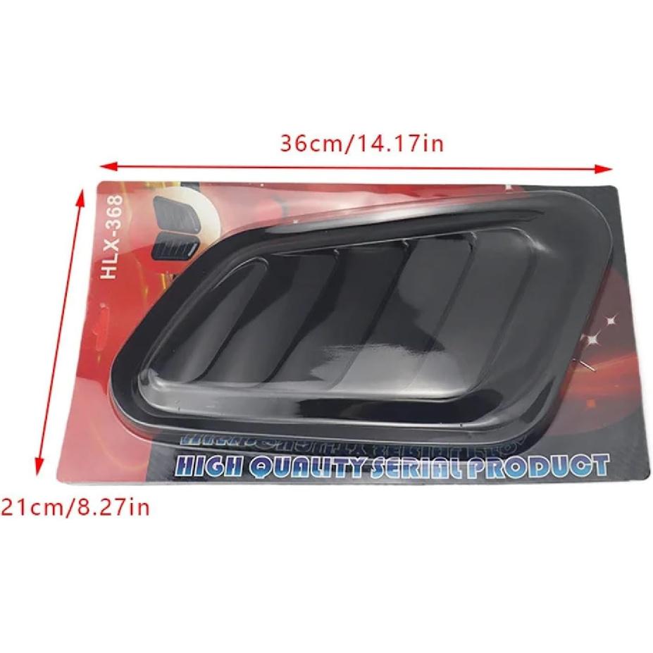 2 PCS Front Hood Side Air Flow Vent Intake Scoop Hole Cover Decoration Trim Sticker Universal Compatible with Ford F-150 Car Accessories(Black)