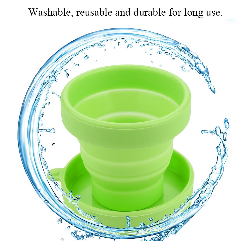 Silicone Telescopic Drinking Collapsible Folding Cup Travel Camping Outdoor
