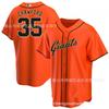Mens Orange San Francisco Giants 35 Crawford MLB Baseball Jersey Style Cap - Embroidered Sports Fan Hat Fall