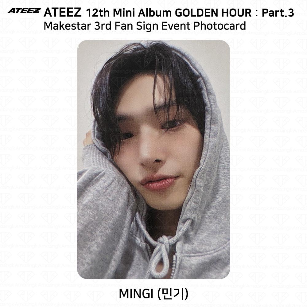 

ATEEZ 12-й мини-альбом Golden Hour Part.3 MakeStar 3-е фан-мероприятие с автографами фотокарточка Mingi