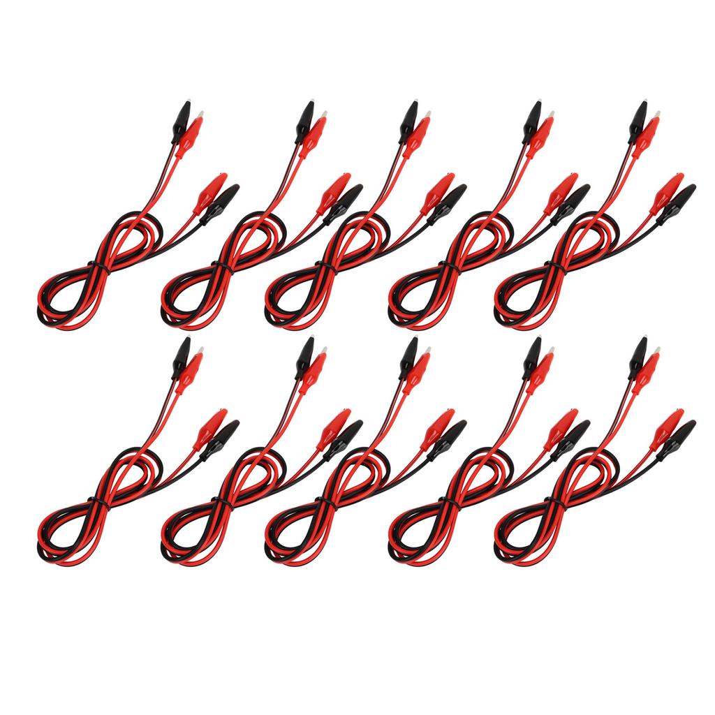 10Pcs Electrical Alligator Clip Dual Ended Alligator Clamps Test  S for Laboratories Stores Schools Homes 1m 3.3ft