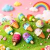 Ice Cream Themed Squeeze Stress Ball Fidget Toy Anti Anxiety Relief Non-Toxic Safe Toy for Kids Birthday Party Favors