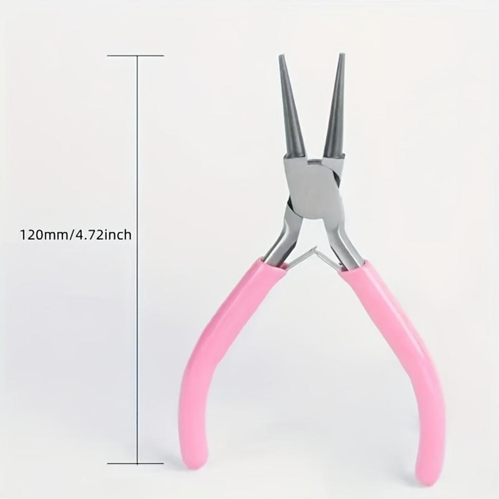 9pcs mini jewelry pliers, round curved needle tips, DIY tool kit suitable for jewelry production and repair, top cutting pliers, round mouth pliers,