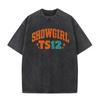 The Life of A Showgirl Washed Tshirt Mens Women Fashion Hip Hop T Shirts  Cotton Oversized Short Sleeve Tshirt Streetwear