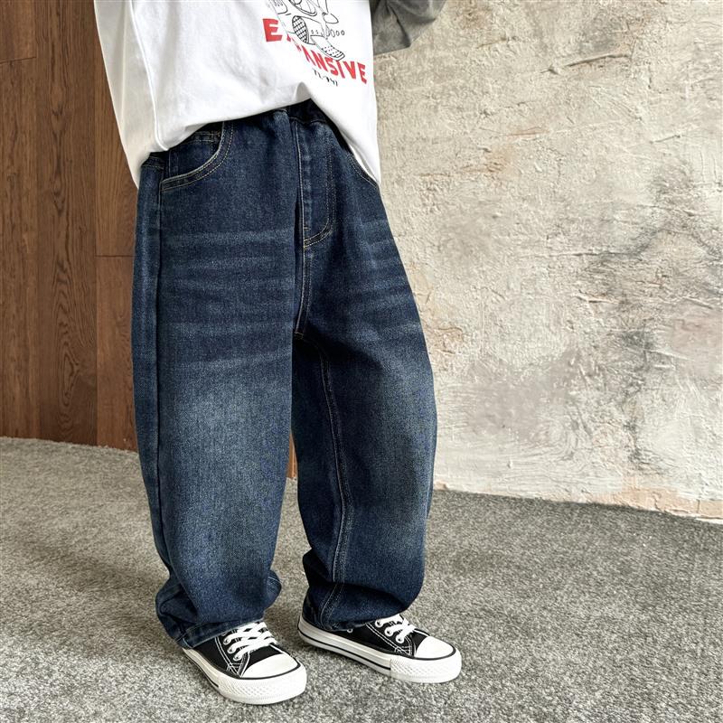 Blugi moi versatili pentru băieți 2024: Pantaloni lungi coreeni eleganti de primăvară și toamnă pentru copii