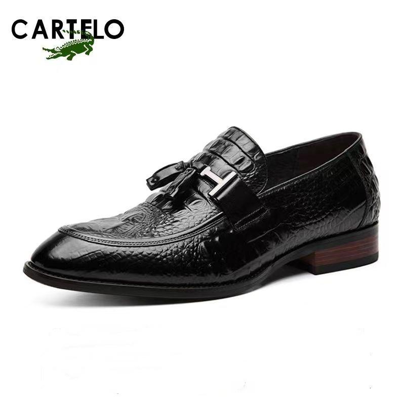 

Мужская кожаная обувь, деловая повседневная обувь, универсальные лоферы с крокодиловым узором в британском стиле 44 чёрный