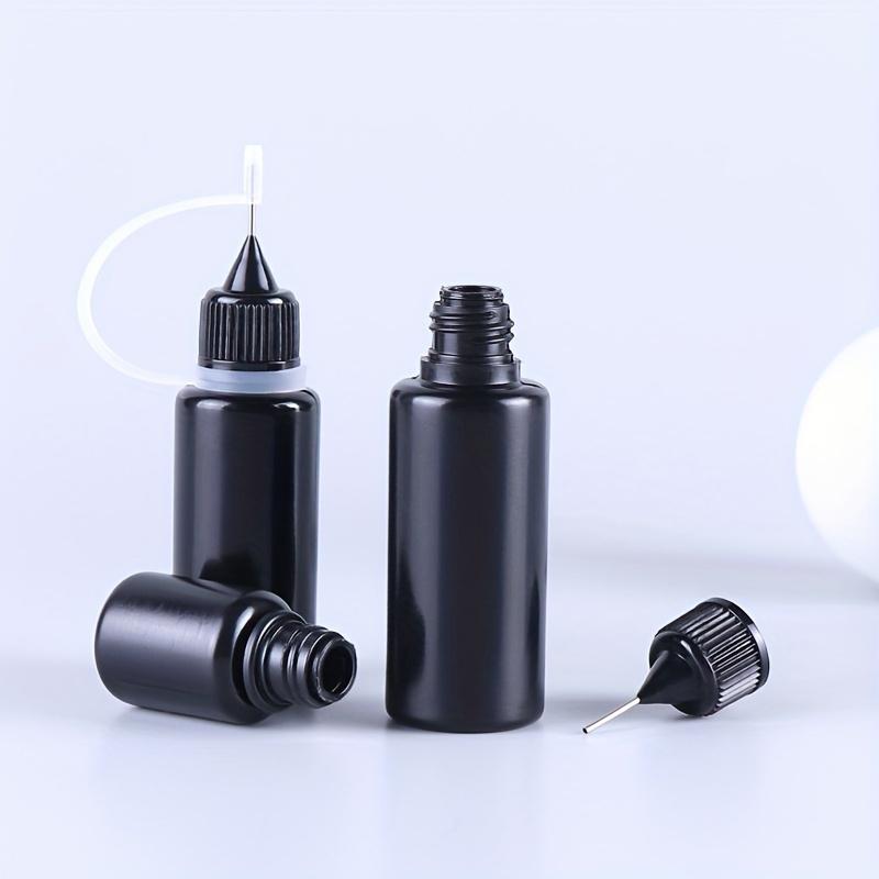 10PCs Metal DIY Quilling Tool Black Non-transparent Empty Glue Bottles For Dye Multiple Options Available