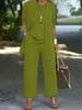 Women's Loose Fit Three-Piece Matching Set Long Sleeve Cardigan Wide Leg Pants Casual Outfit Set