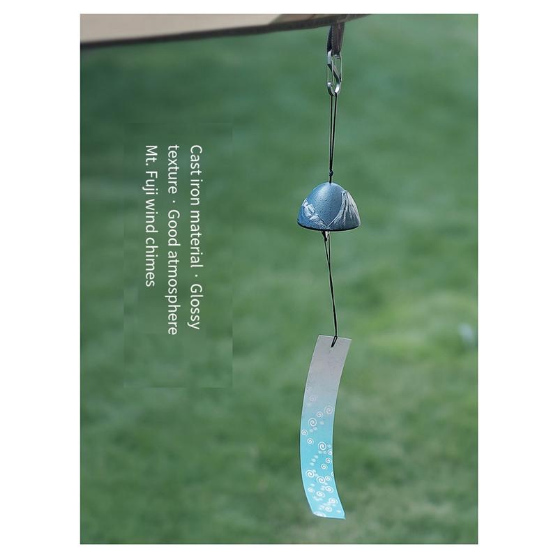 Black Japanese Wind Chime Southern Cast Iron Rock Wind Chime Beautiful Home Charm Chime Durable