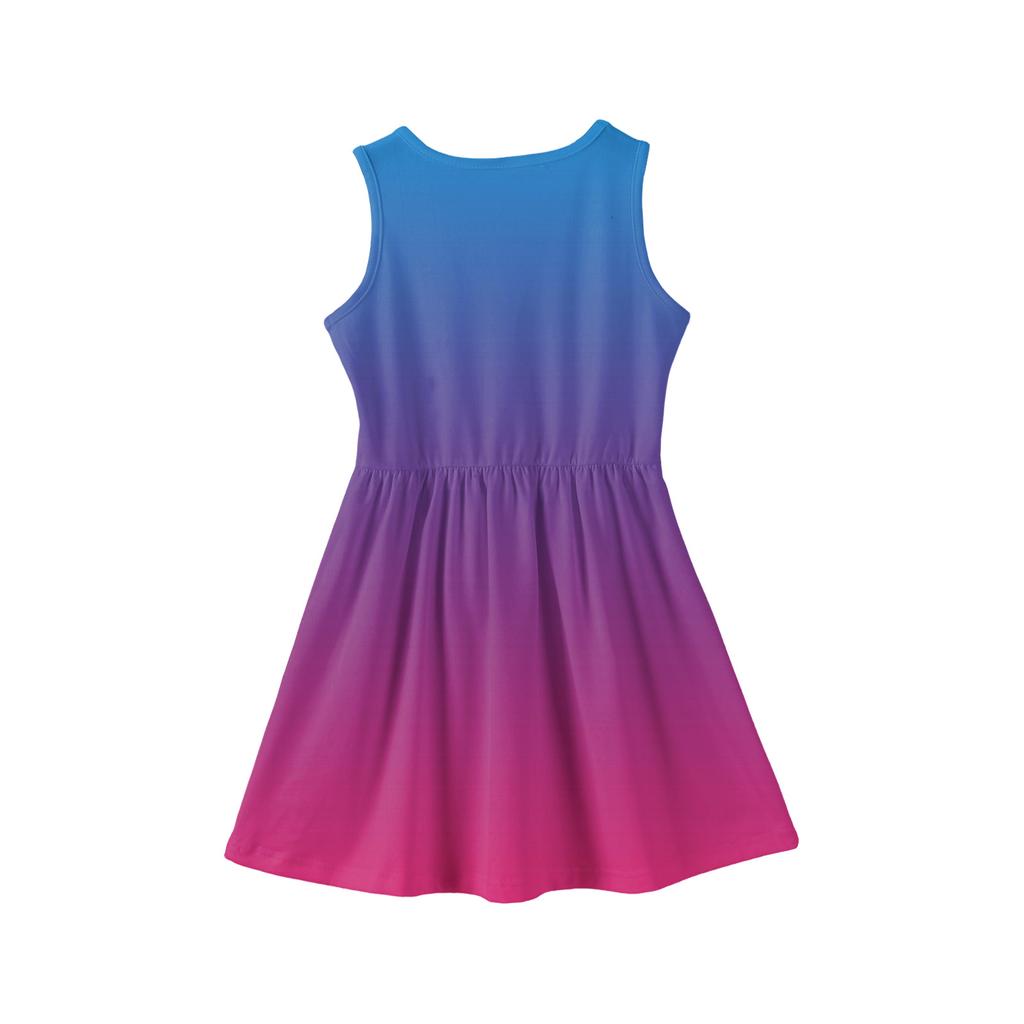 Robe d'été princesse pour filles - Robe avec empiècement débardeur coupe évasée