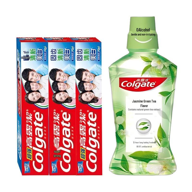 Colgate High Calcium Toothpaste & Jasmine Green Tea Mouthwash Value Pack