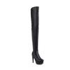Fashion High Heel Shoes Women's Slim Heel Super High Heel High Boot Knight Boots Round Toe Over Knee Boots Hig Boots Elastic Slim Boot
