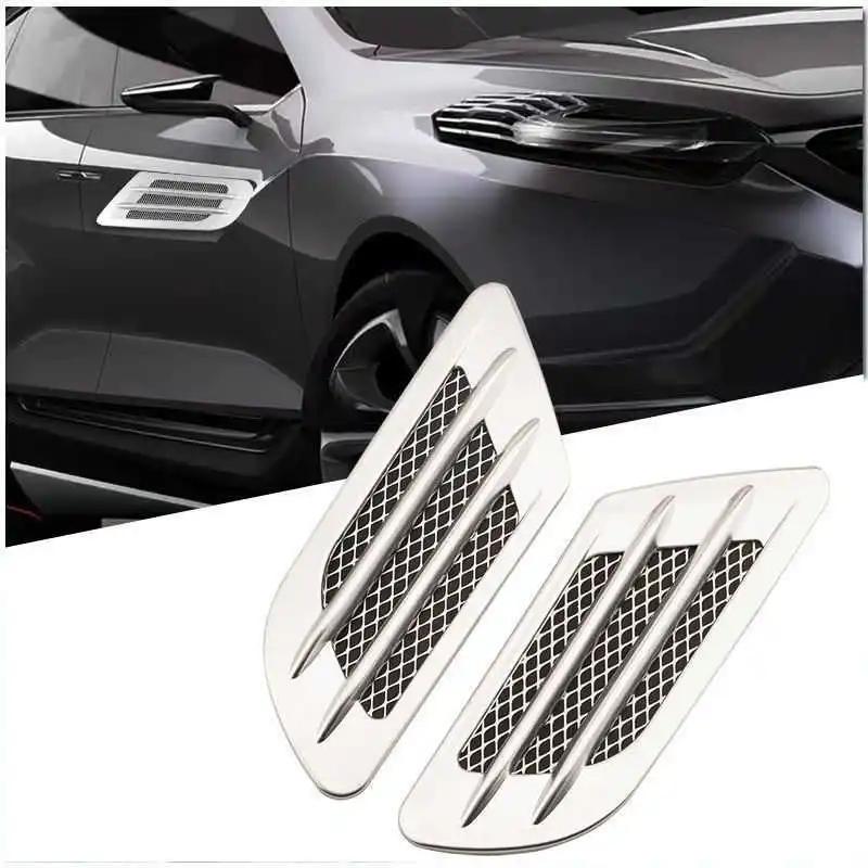 2Pcs Car Side Air Flow Vent for Fender Hole Cover Intake Grille Duct Decoration ABS Plastic Sticker Car Accessories Exterior