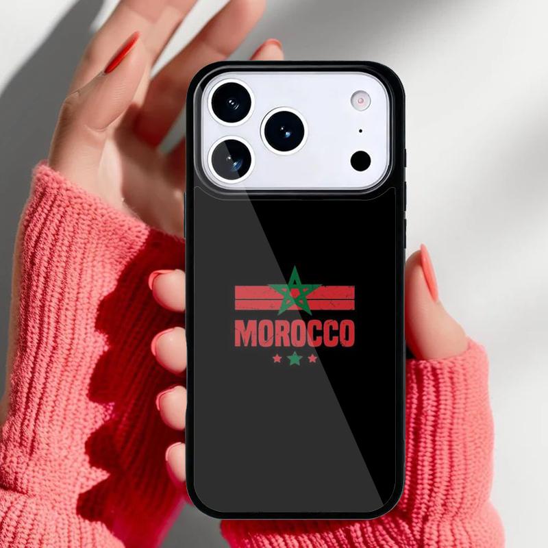 Flag of Morocco Phone Case for iPhone 17 16 15 14 13 Pro Max Back Cover for 12 11 Pro Coque