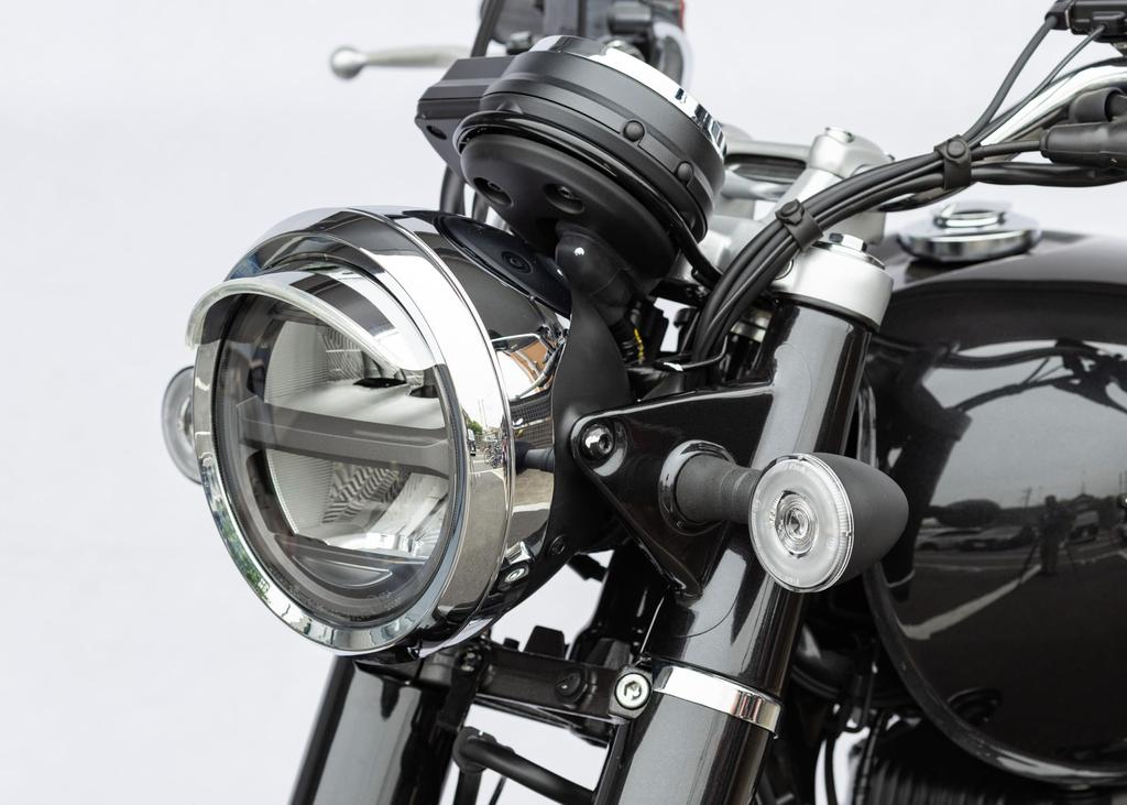 Kijima GB350C ('24-) Motorcycle Parts Headlight Visor, Steel, Retro Custom, Plated Finish, Part Number 203-2993