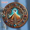 Vintage Metal Wall Art Eye of Horus Egyptian Sign for Pub Cafe Decor