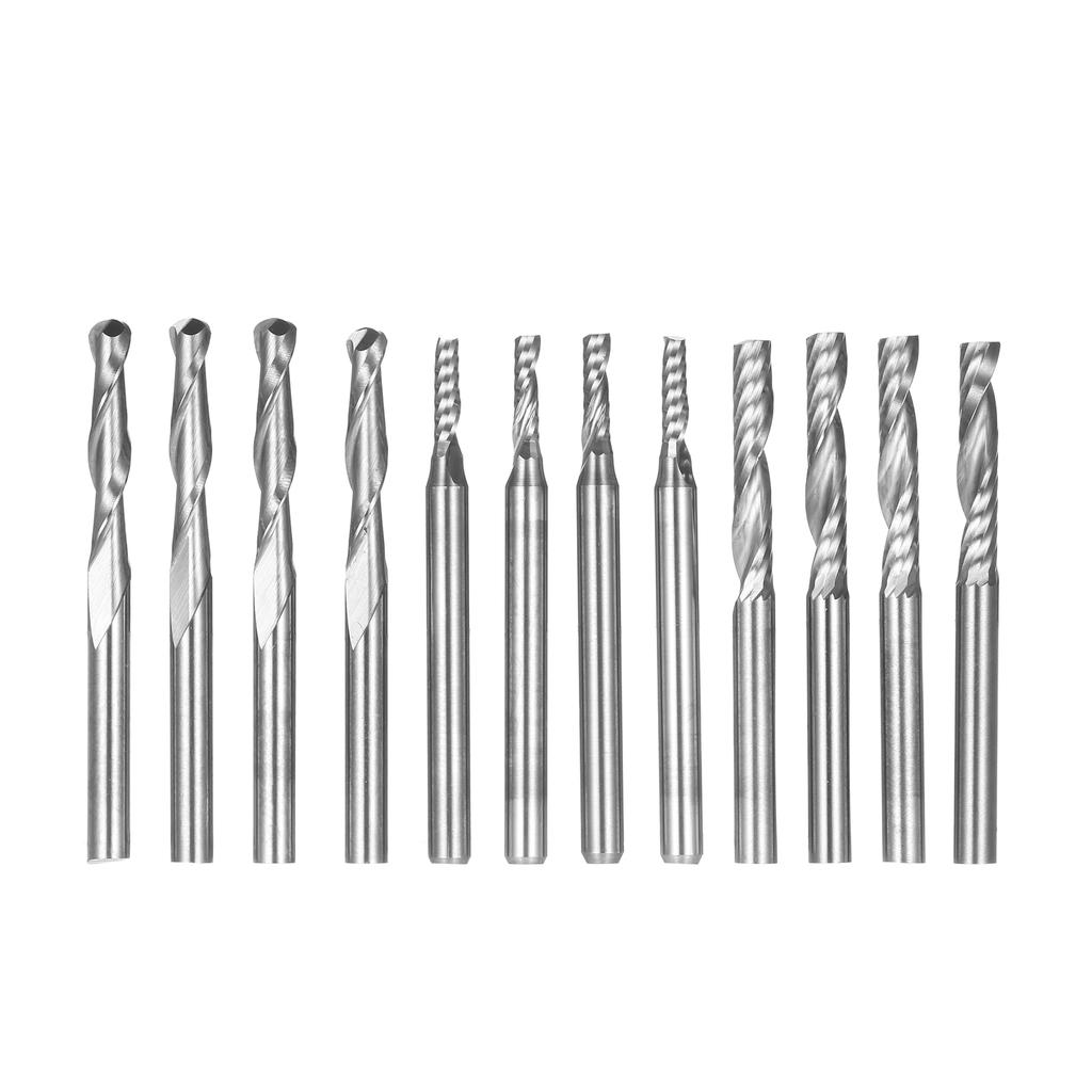 5PCS 4-Flute End Mill Bits Carbide Tungsten Steel Milling Cutter Router Bits Rotary Bits Tool