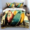 Bunte Surfbretter und Palmen. Bettwäsche-Sets Bettbezug-Sets Bettbezüge Kissenbezüge(1 * Bettbezug 2 * Kissenbezüge ohne Bettdecke)