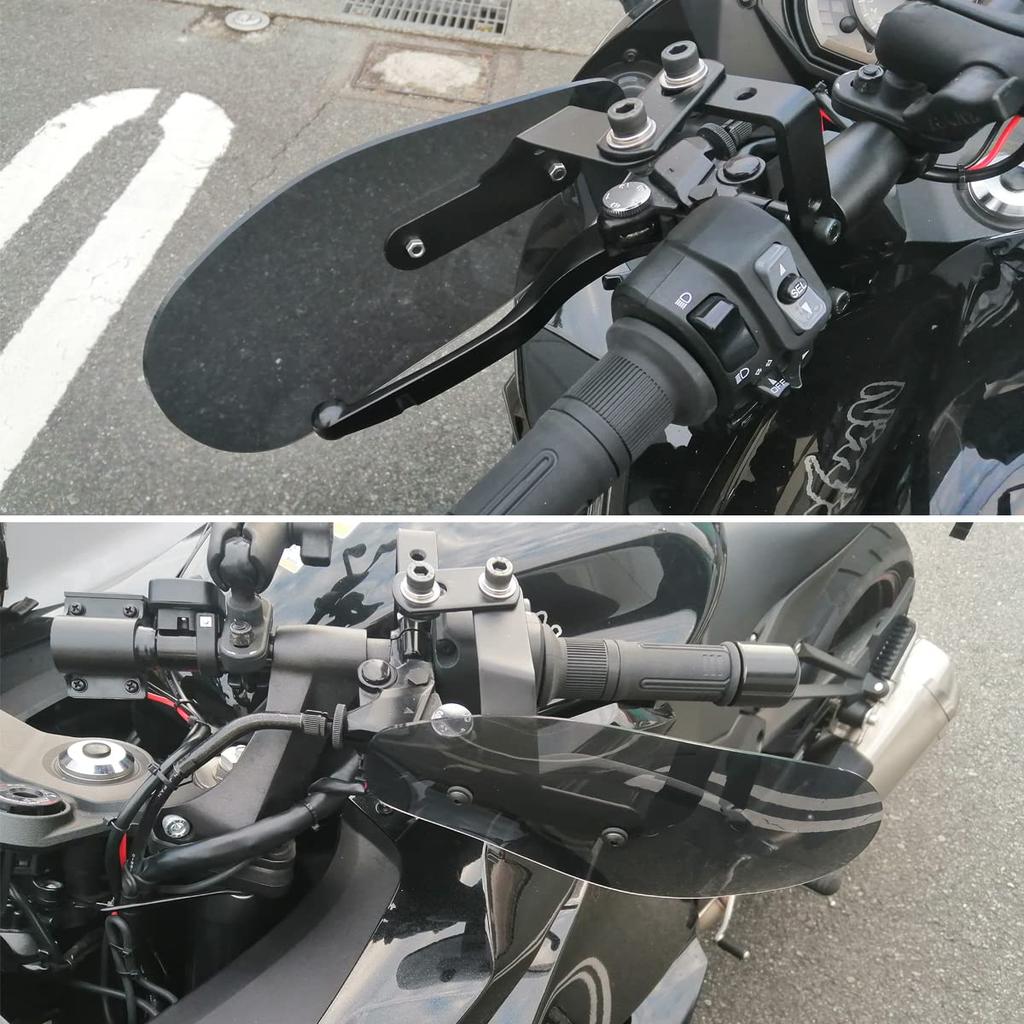 TooHR Universal Acrylic Knuckle Guards Handguards - Stone Guard, Windscreen, Sunshade, DIY Modification, Simple Design, Motorcycle, Black