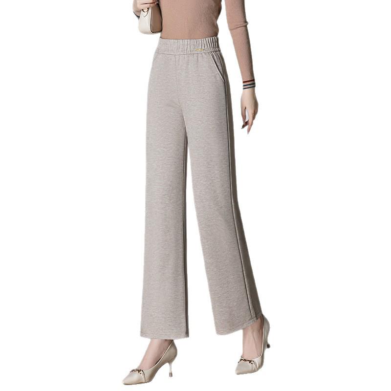 2025 High-Waisted Wide-Leg Pants for Middle-Aged Women, Casual Slimming Trousers for Mothers (Autumn/Winter)