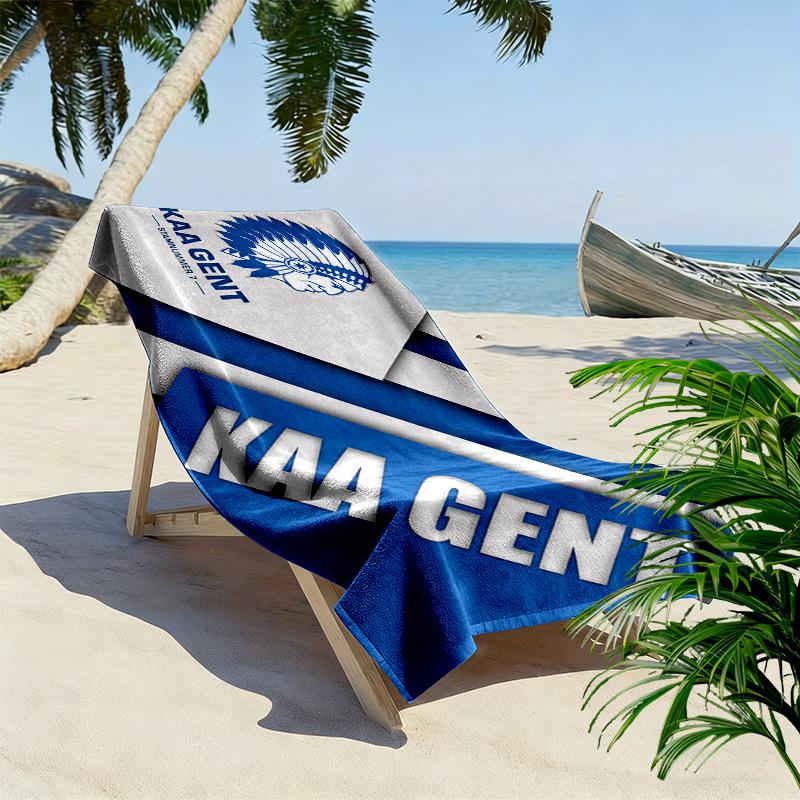 KAA Gent Football Club 2D Flat Print Beach Towel, Large Soft Quick Dry Towel for Beach Camping SwimmingXSTJ0915334