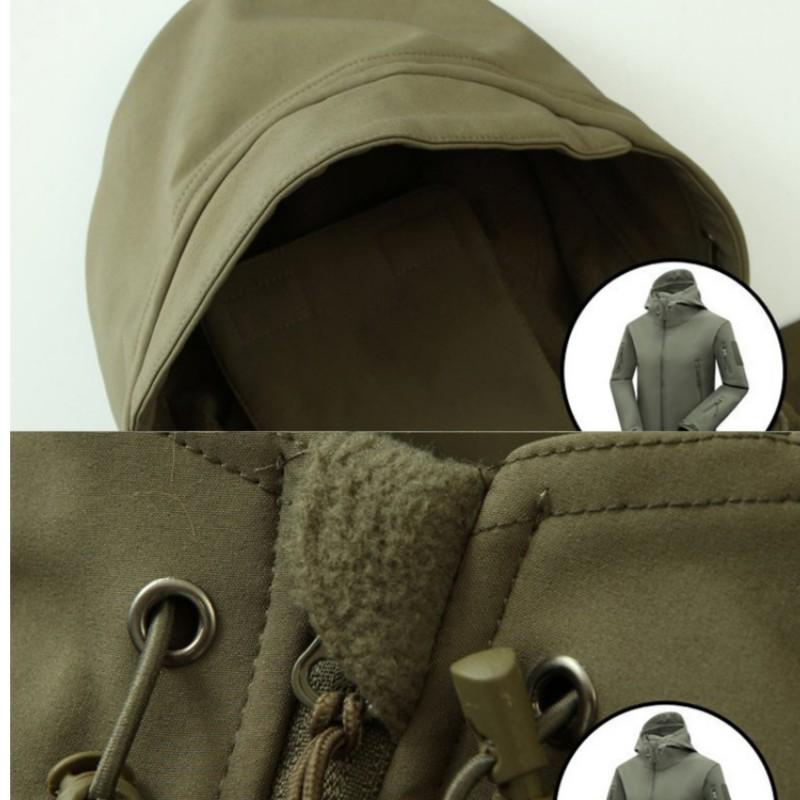 Men Military Winter Thermal Fleece Tactical Jacket Outdoors Sports Hooded Coat Softshell Hiking Outdoor Army Jackets