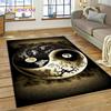 HD Natur Yin Yang 3D Chinesisches Tai Chi Bagua Teppich Teppich für Wohnzimmer Schlafzimmer Dekor, Rutschfeste Dekoration für Sofa Fußmatte Geschenk