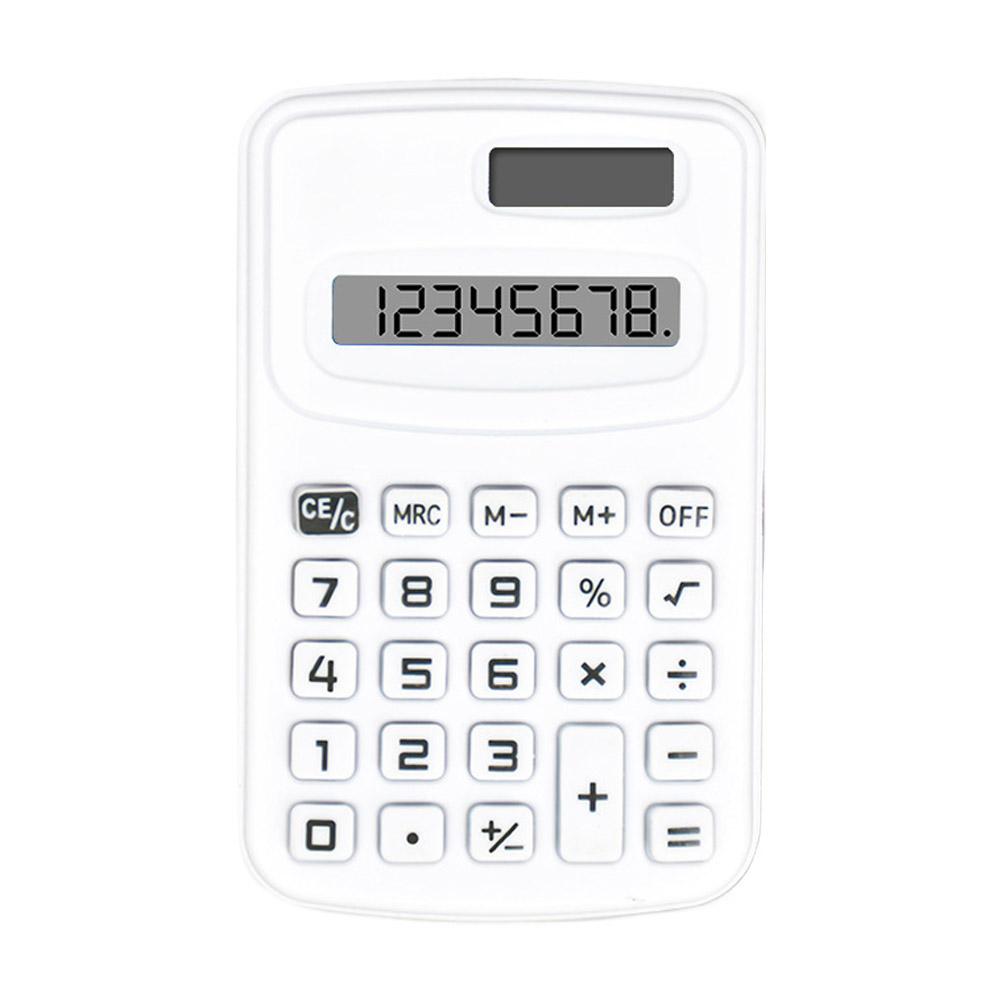 Mechanical Calculator 8 Digit Large Solar Power and LCD Display Big Button Cute Candy Colored Calculator Suitable for Office