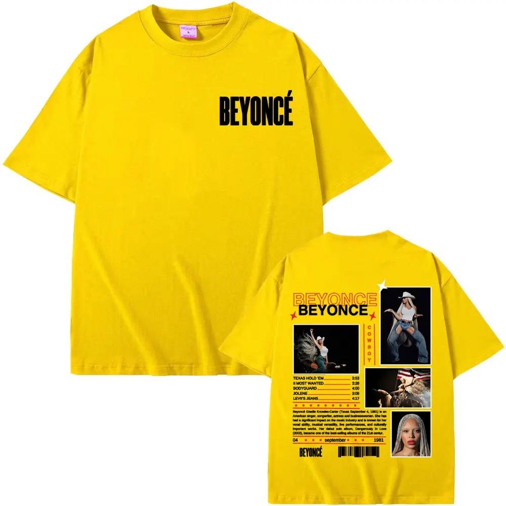Beyoncé Cowboy Carter Album & Tour Graphic T-Shirt, Unisex Vintage Poster Style Tee, 100% Cotton Casual Streetwear Top