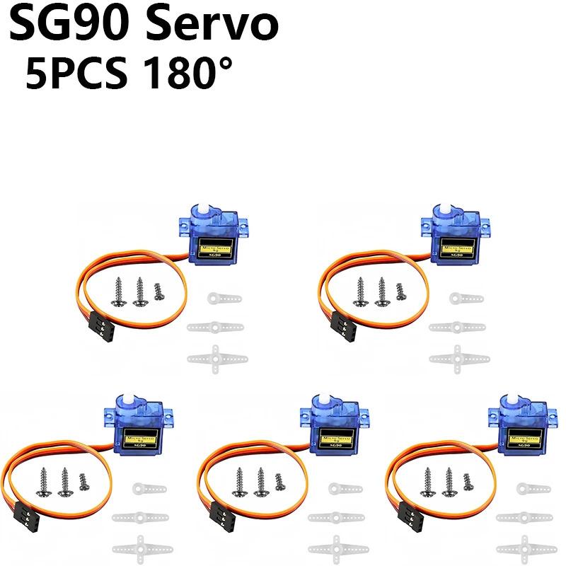 1-10PCS SG90 9G Micro Servo Servo Motor for RC Planes Robot Arm 180 ° /360 ° Fixed-Wing Control Airplane Helicopter