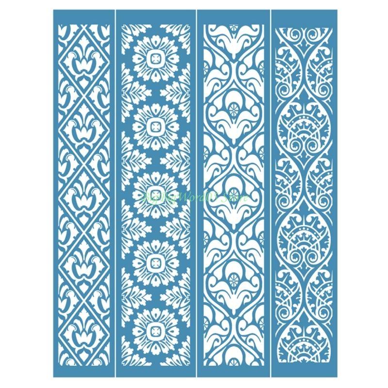 24TE Vintage Lace Adhesive Silk Screen Printing Stencil Mesh Transfers DIY Shirt