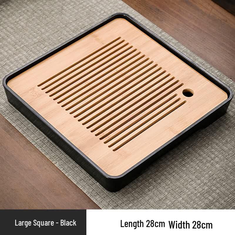 Modern Bamboo Tea Tray with Water Storage