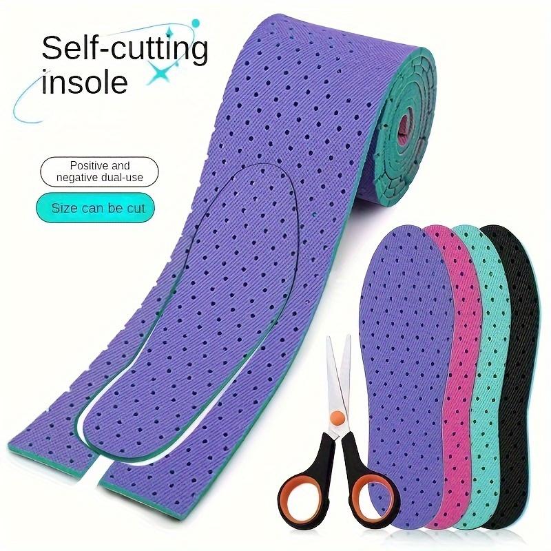 Cuttable Soft Comfortable Shock-Absorbing Universal Shoe Insoles for Sports and Everyday Use