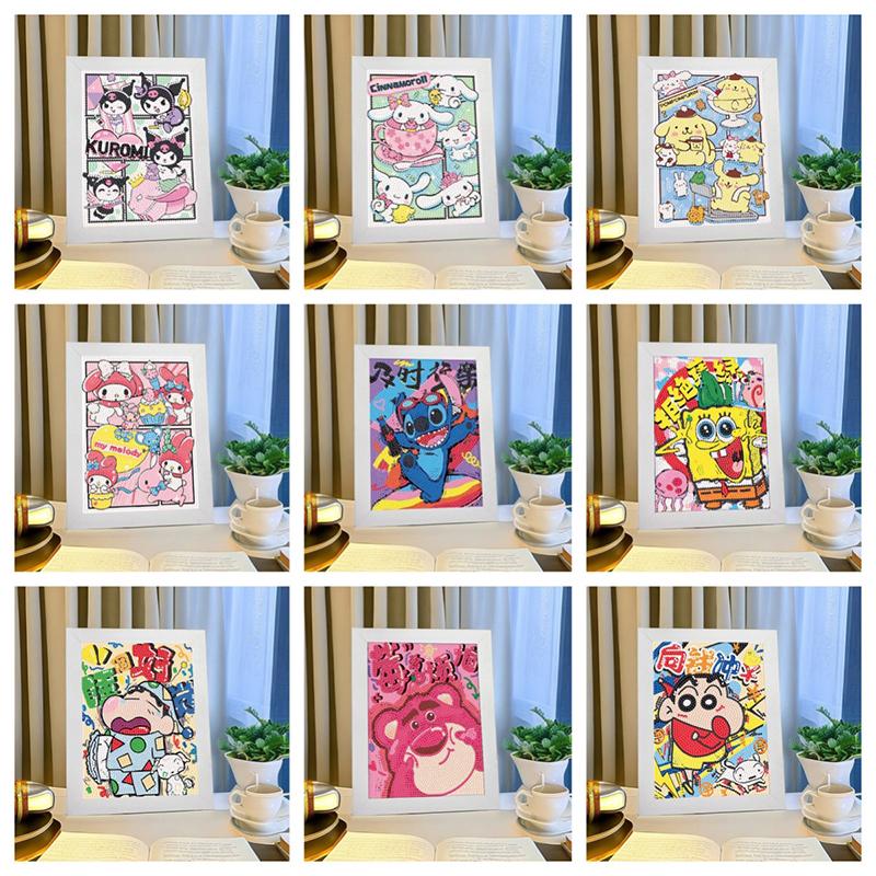 1 Set Diamond Art Home Decor Sanrio Diamond Drawing Hello Kitty Cartoon Full Diamond Mosaic 5D Diy Cross Stitch Kits