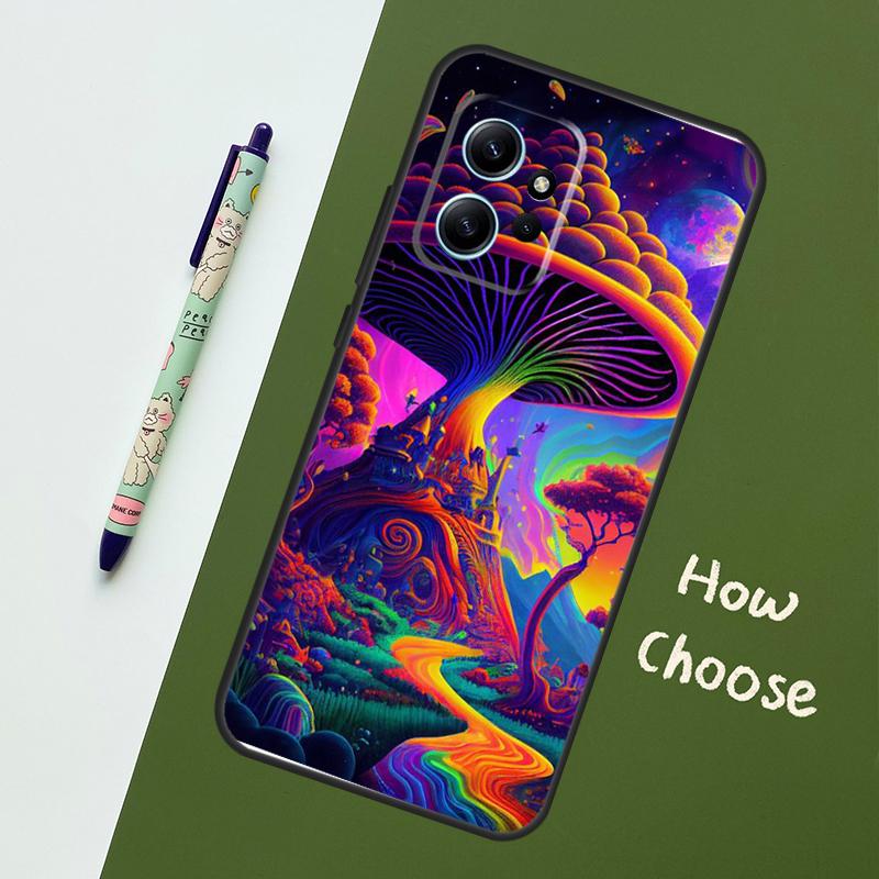 

Weird Trippy Mushroom Case For Xiaomi Redmi Note 13 11 10 12 14 15 Pro Plus Cover For Redmi 15 14C 10C 13C 12C 15C Redmi Note 9 Pro