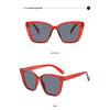 New concave shape European and American cat eye sunglasses sunglasses ins fashion hollow legs large square